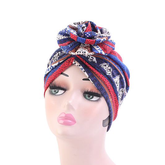 Bomulds panblomst bandana hat