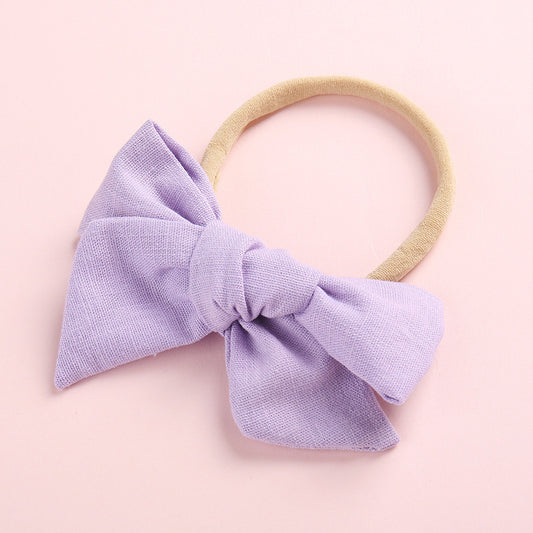 Children's slub cotton bow hair ring