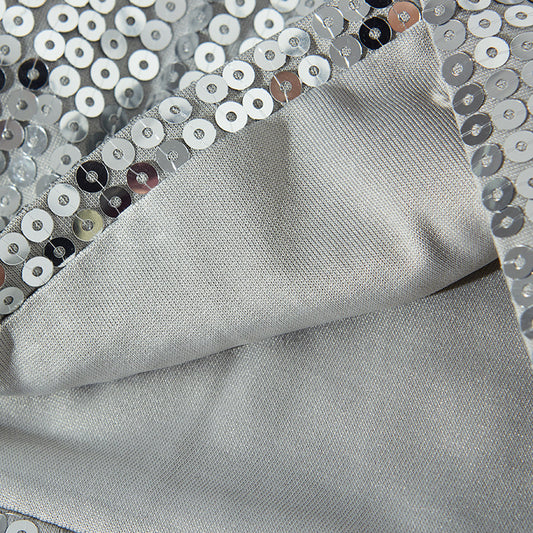 High-elastic stretchable sequin shorts