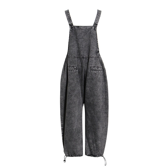 Personality Street Tooling Style Overall Jeans Women