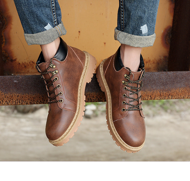 High boots men's heightened boots