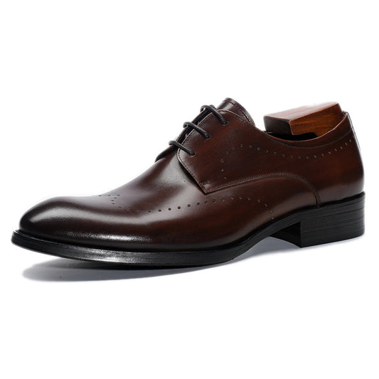 Carved Business Handmade Leather Men's Large Size Shoes