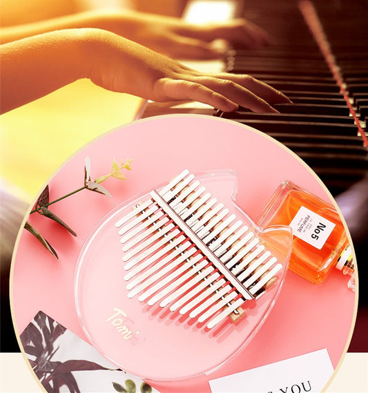 Round Crystal Thumb Piano 17-tone Finger Piano Acrylic