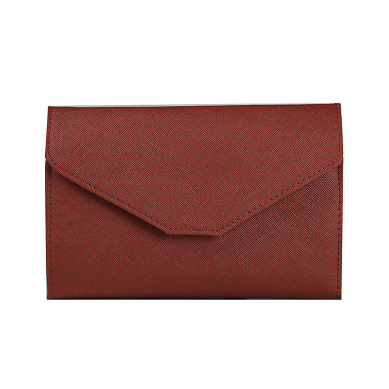 Multifunctional tri-fold PU passport bag