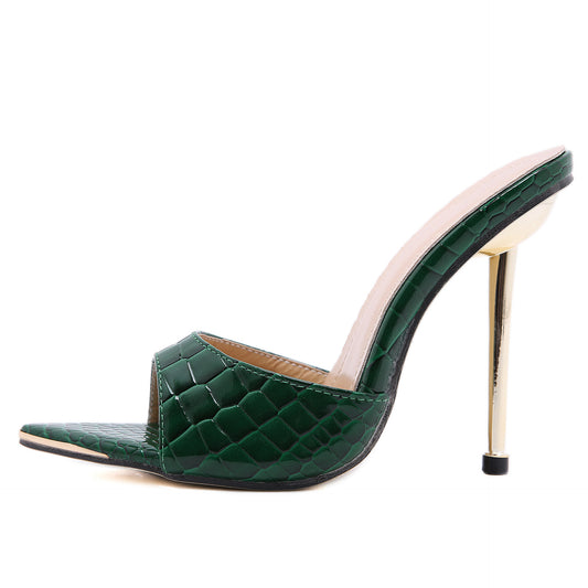 Summer New Metal Toe High Heel Women's Shoes