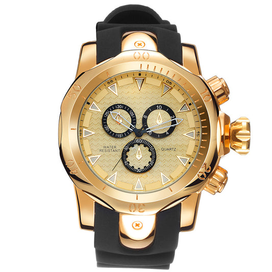 Fashionable Personality Large Dial Waterproof Quartz Watch