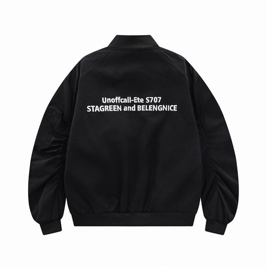 Letter Embroidered Baseball Uniform Jacket Casual Men