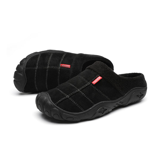 Bag heel semi-drag cotton shoes