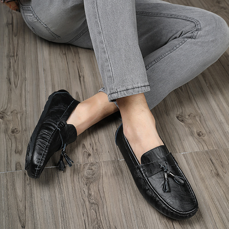 Men's Peas shoes Korean version of the trend of hollow casual shoes