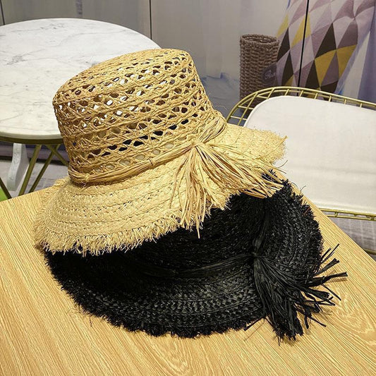 Hollow Fisherman Outdoor Beach Hat Women's Straw Hat