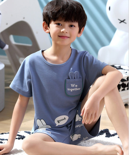 Parent Child Cotton Summer Short-sleeved Cartoon