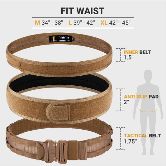Tactical Weaving Internal And External Combination Outdoor Duty Nylon Magic Tape Inner Belt