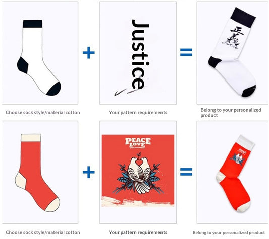 Customized Embroidered Jacquard Socks For Men And Women