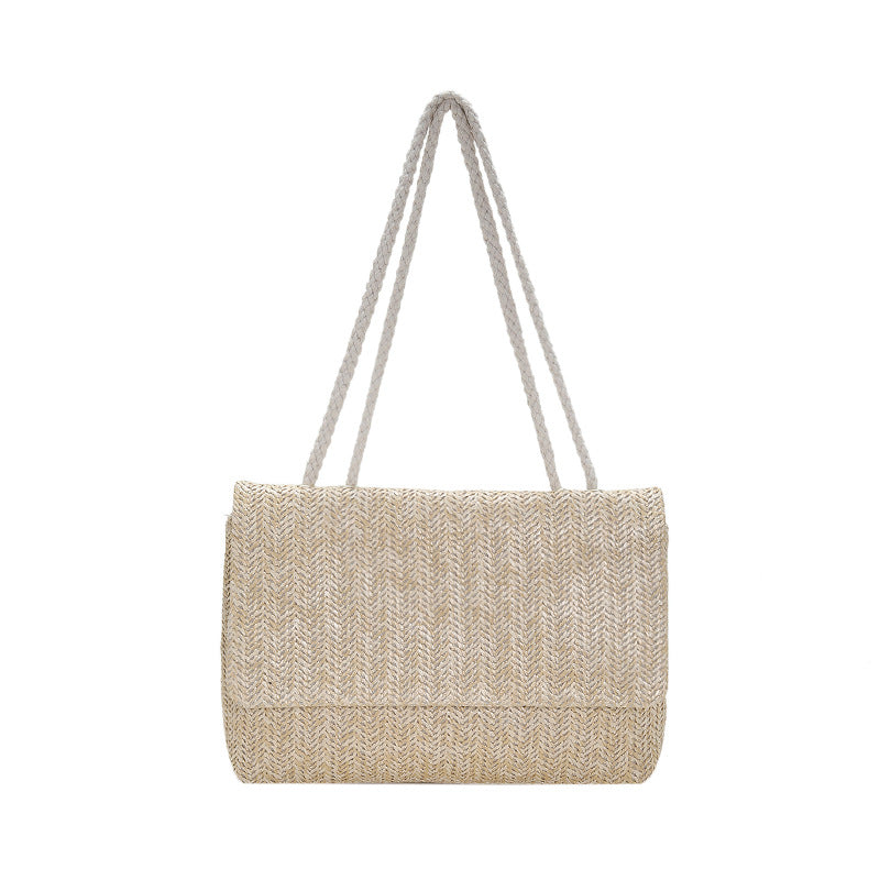 Women's Fashion Simple Woven Crossbody Shoulder Bag