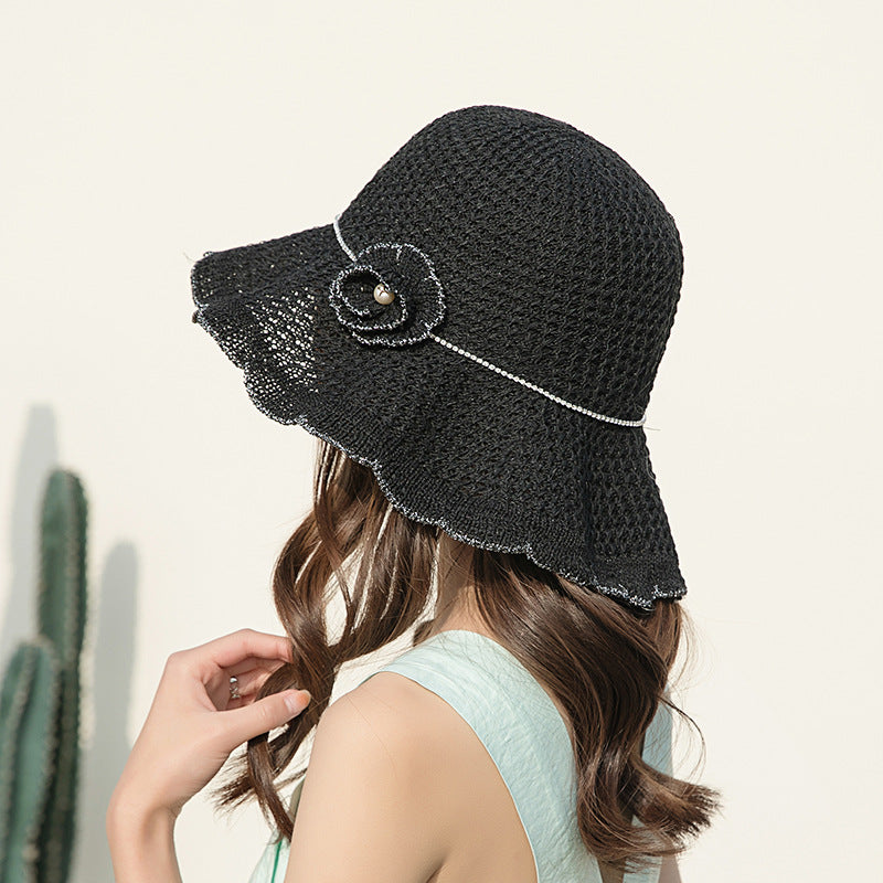 Female Spring And Summer Japanese Face Cover Sun-proof Sun-shade Fisherman Hat