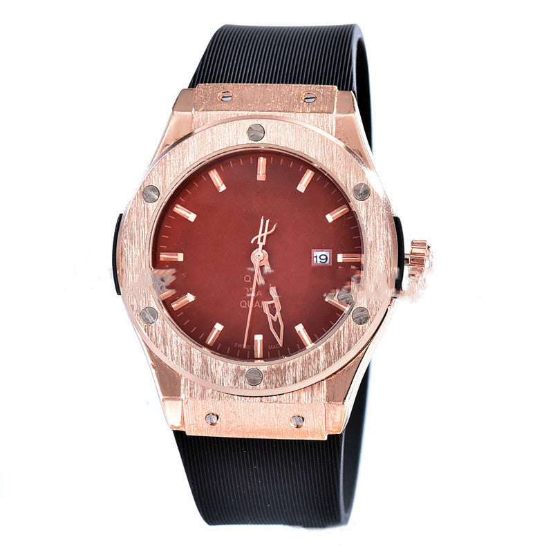 Three-pin men's and women's calendar watch