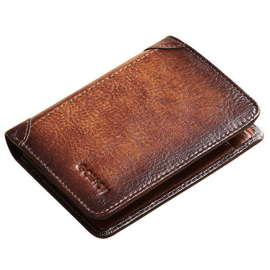 New style men's wallet multifunctional leather short wallet