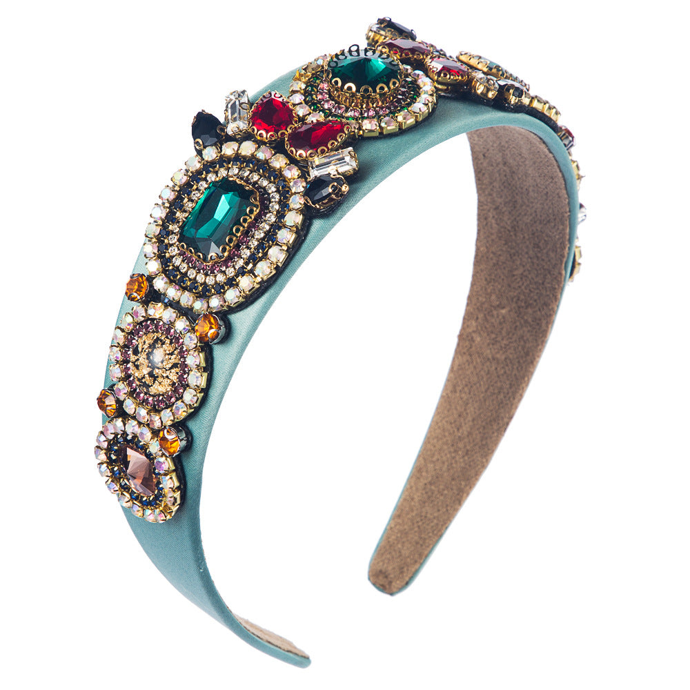 Palace Style Diamond-studded Flowers Ins Color Headband