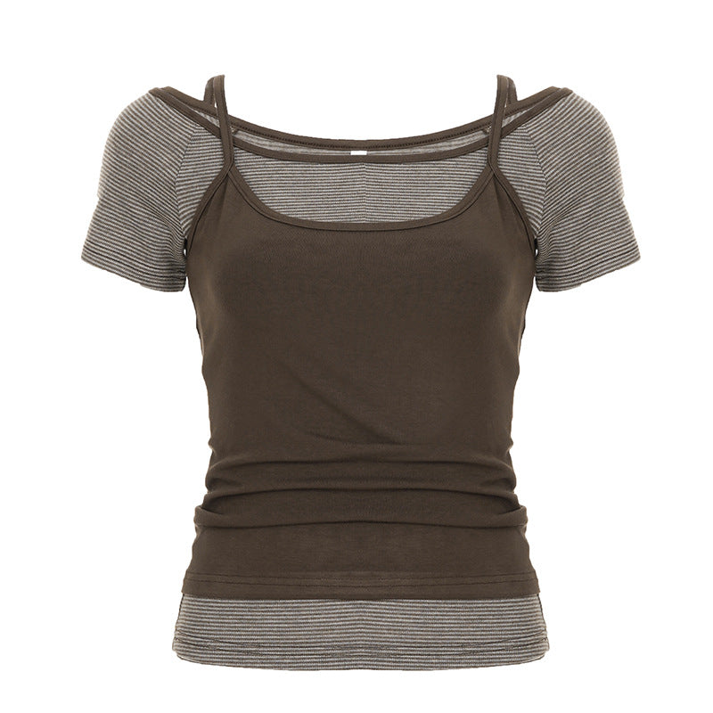 Stylish And Minimalist Womens Short Sleeve Top
