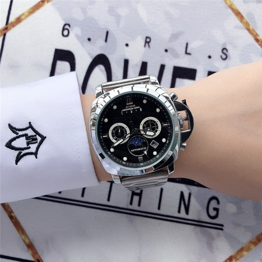 Luminous waterproof 6-pin quartz watch