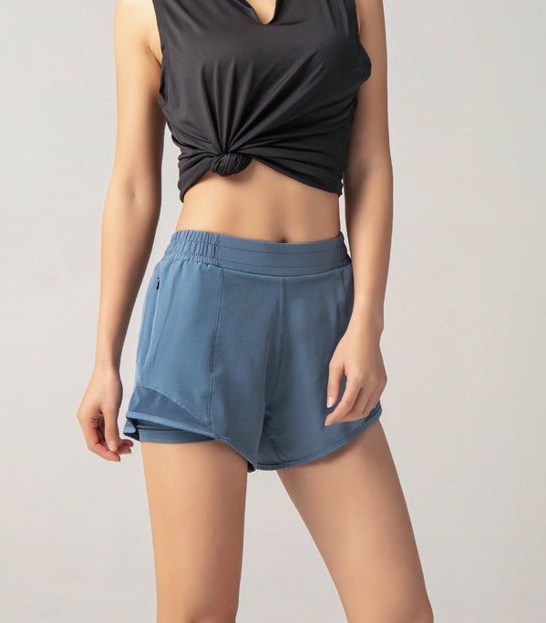 New Summer Hot Pants Women's Mesh Join Anti Light Sports Leisure Fast Dry Running Breathable Fitness Shorts