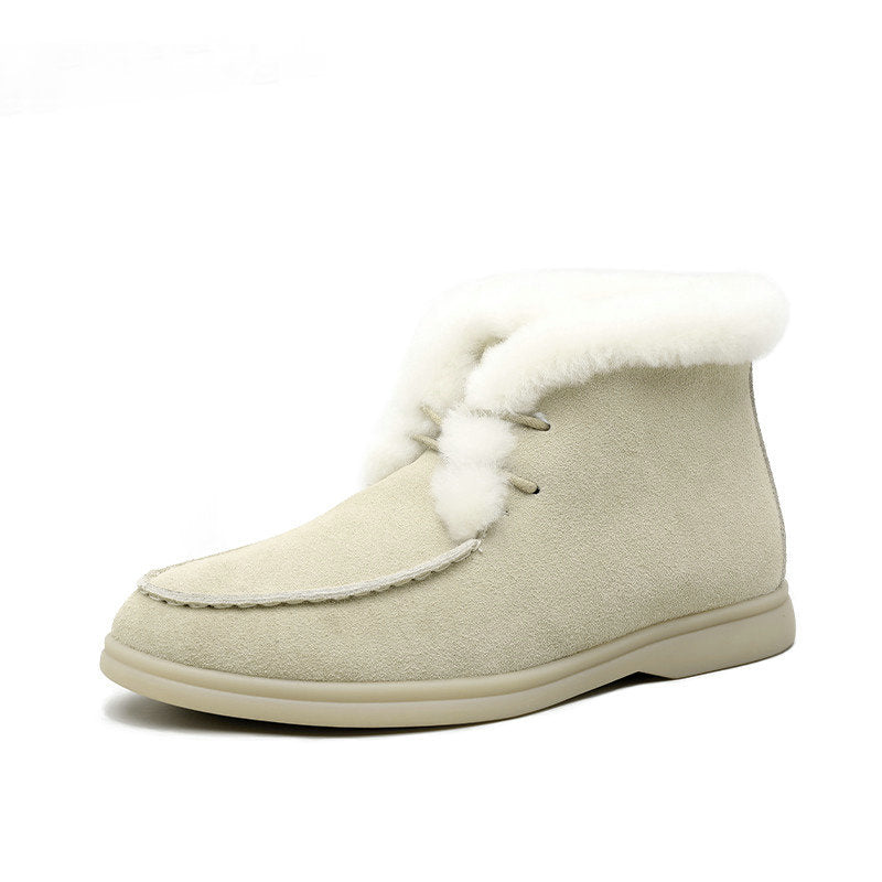 Flat Snow Cotton Shoes Plus Velvet Plus Size