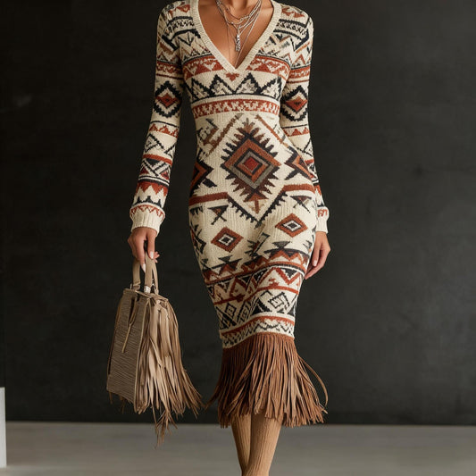 Temu Womens Knitted Sweater Dress Creative