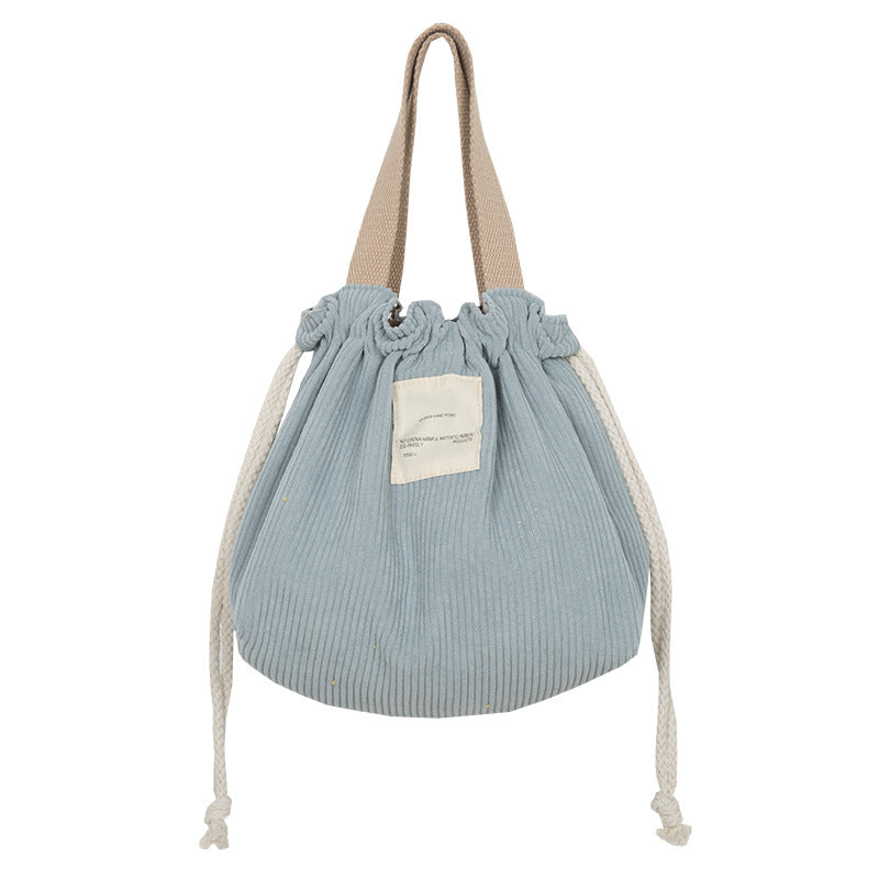Convenient Drawstring Corduroy With Rice Portable Toilet