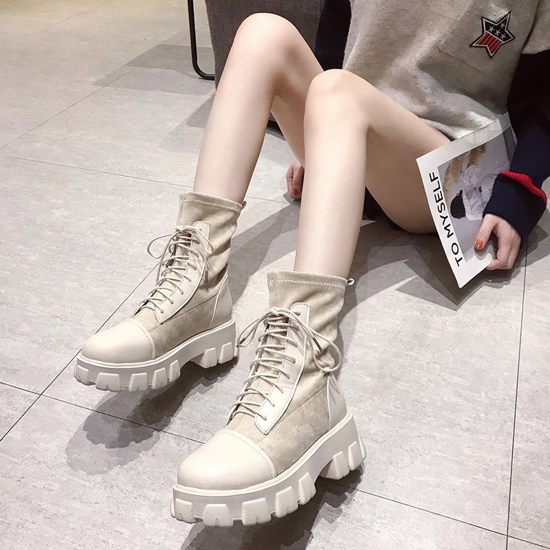 New Thick-soled Increased Short Spring and Autumn Martin Boots