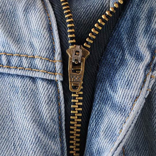Patchwork denim harem pants