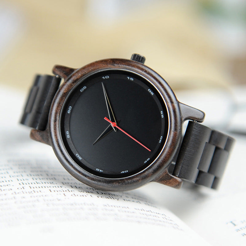 Creative camera lens sandalwood watch