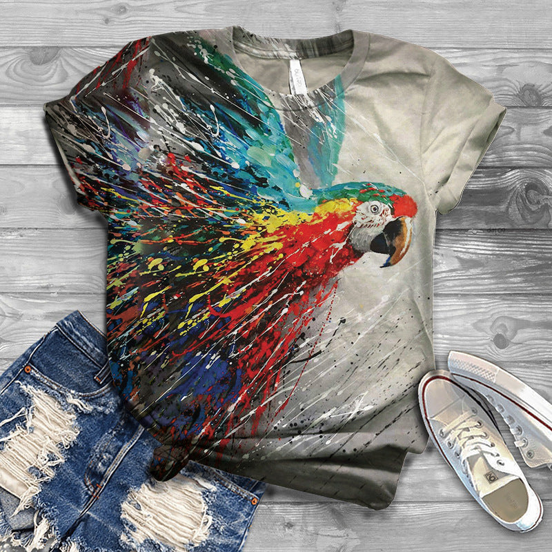 Printed Men's And Women's Tops Loose Short Sleeves Loose Casual T-Shirts