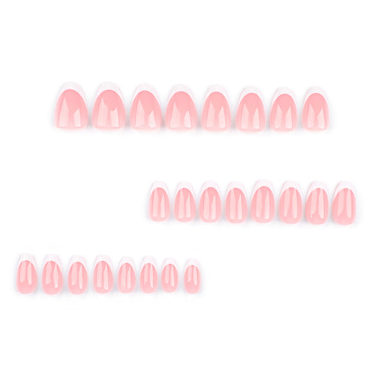 Classic French White Edge Patch Short Pointed Short Wear Nail Nail Tips