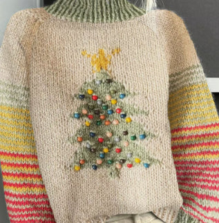 Women's Christmas Printed Turtleneck Sweater