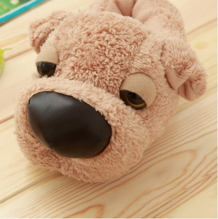 Shar Pei Cartoon All-Inclusive With Thick Cotton Slippers