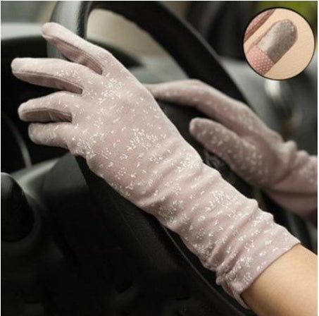 Pure cotton gloves sunscreen sleeve non-slip touch screen