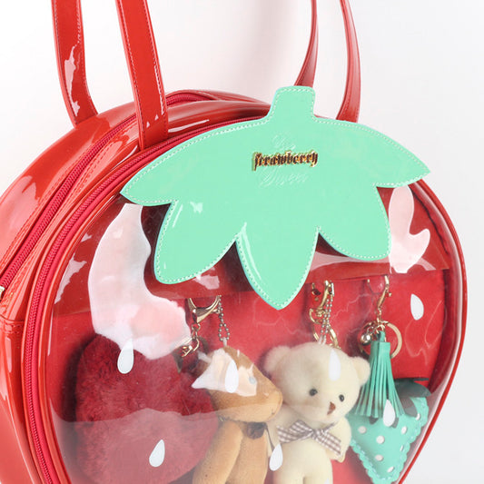 Soft-girl Strawberry Transparent Bag Lolita Single-shoulder Design