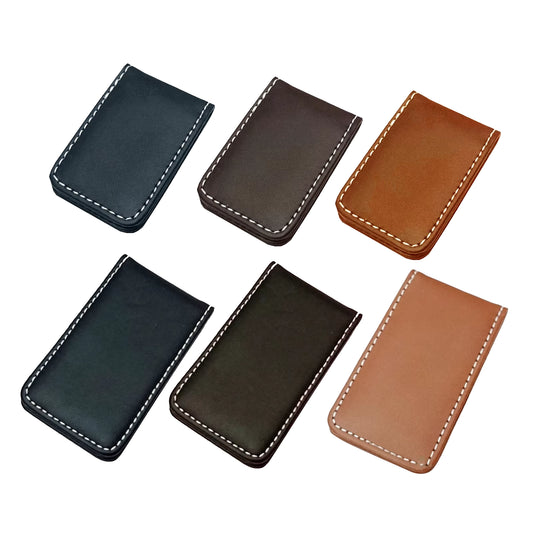 PU Leather Magnetic Money Clip Pocket Wallet Minimalist Wallet Slim Wallet Credit Business Cards Holder
