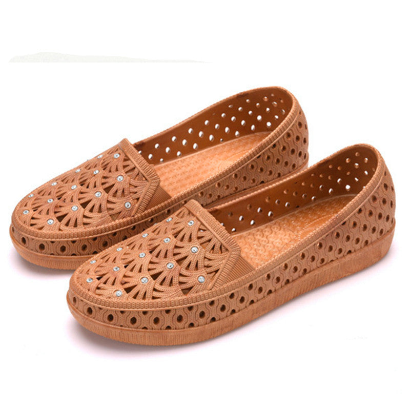 Women's flat hollow sandals