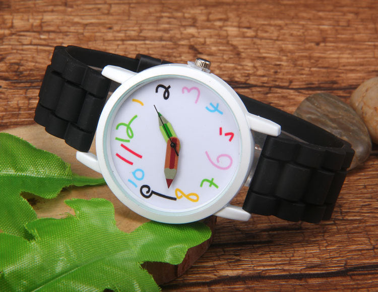Personalized Colored Pencil Pointer Watch