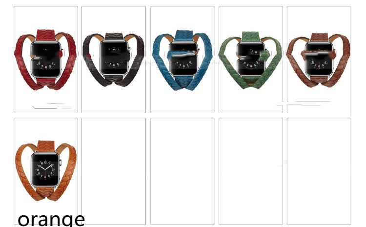 Watch Leather Leaf Pattern Breathable Personality Temperament