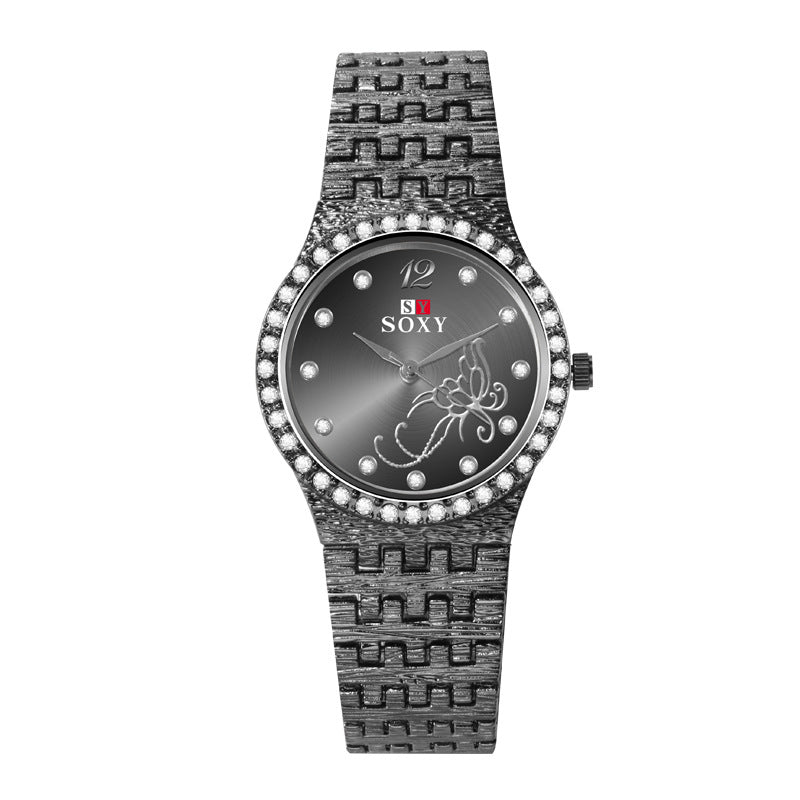 Flower Butterfly Exquisite Casual Ladies Watch Female Clock