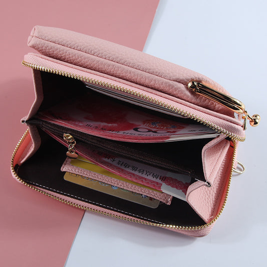 Women's Diagonal Shoulder Bag Long Wallet