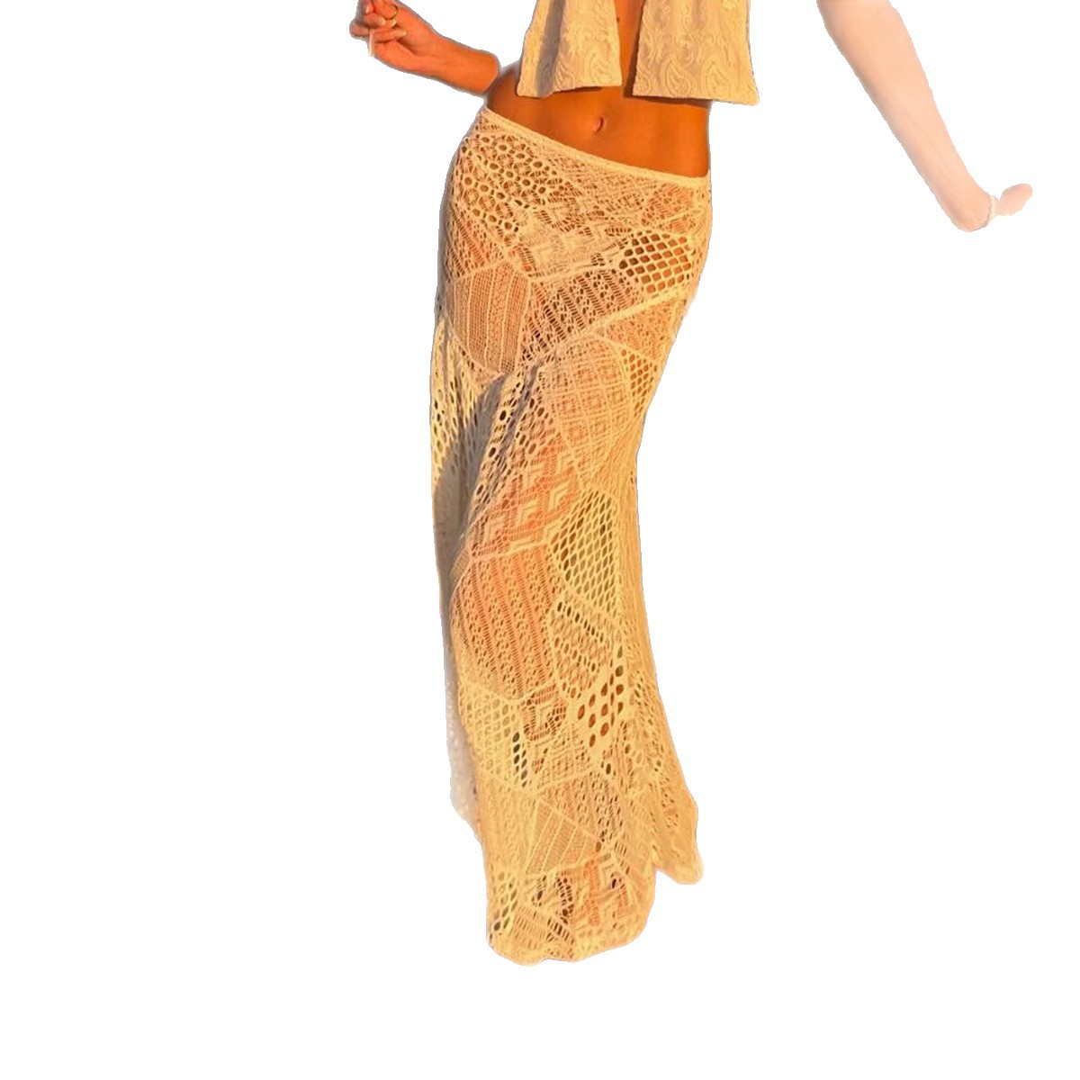 Bodycon Sheer Low-Waist EuropeanAmerican Style Fishtail Skirt