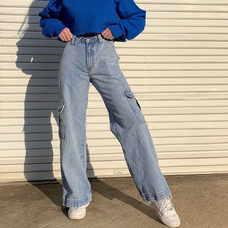 Super fire drape mopping straight-leg pants