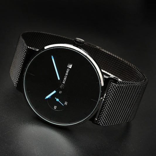 Stainless steel quartz watch