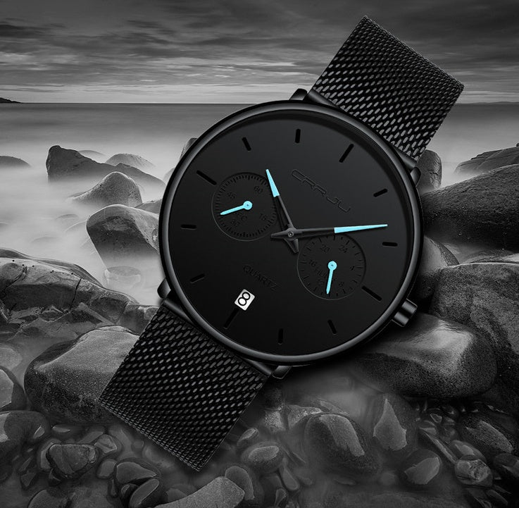 Star fashion simple business men's Watch sports quatz