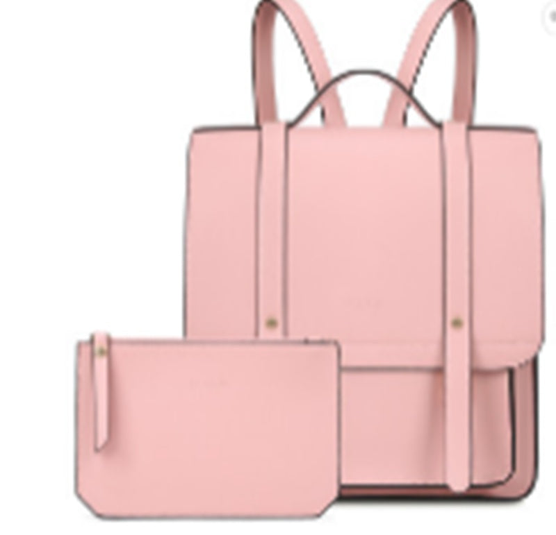Soft leather solid color shoulder bag