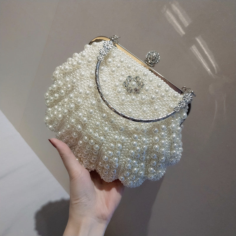 Dame Elegant Perleclutch Taske