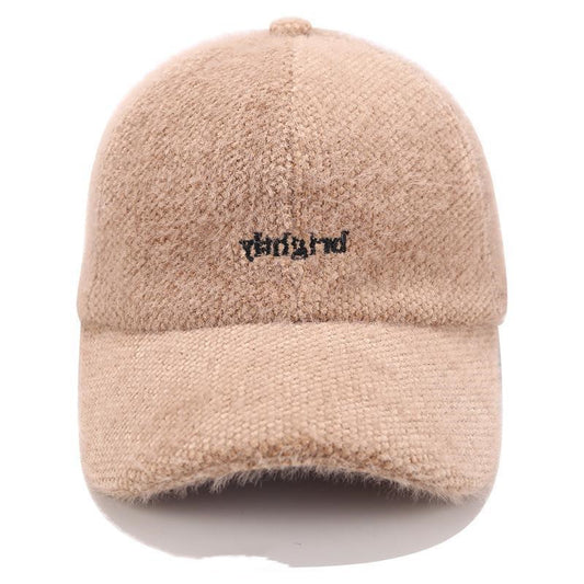 Women's Autumn And Winter Woolen Fabric Warm Letter Embroidery Hat